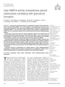 High MMP-9 activity characterises pleural tuberculosis correlating with granuloma formation