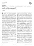 Diagnosing pulmonary hypertension: is there a revival of the electrocardiogram? EDITORIAL R. Speich