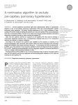 A noninvasive algorithm to exclude pre-capillary pulmonary hypertension