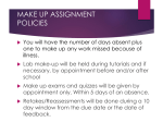 MAKE UP ASSIGNMENT POLICIES