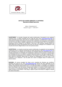 Montserrat Batet Sanroma ONTOLOGY BASED SEMANTIC CLUSTERING ISBN: 9788469432327