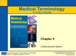 Medical Terminology Chapter 5 A Living Language Cardiovascular System