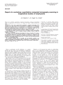 Report of a workshop: quantitative computed tomography scanning in REVIEW