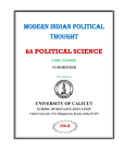 MODERN INDIAN POLITICAL THOUGHT POLITICAL SCIENCE BA