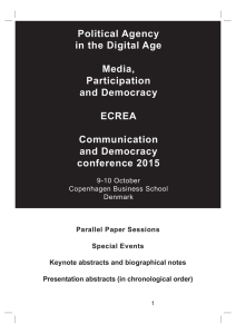 Political Agency in the Digital Age Media, Participation