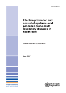 Infection prevention and control of epidemic- and pandemic-prone acute respiratory diseases in