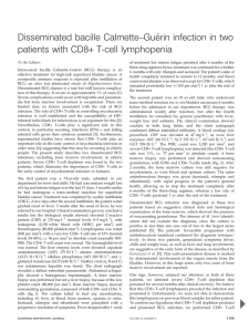 ´rin infection in two Disseminated bacille Calmette–Gue + T-cell lymphopenia patients with CD8