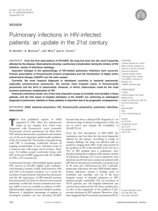 Pulmonary infections in HIV-infected patients: an update in the 21st century REVIEW
