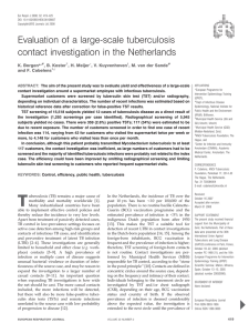 Evaluation of a large-scale tuberculosis contact investigation in the Netherlands K. Borgen*