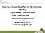 Pipeline and Hazardous Material Administration (PHMSA) Department of Transportation AN ICCVAM UPDATE
