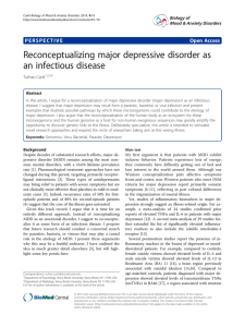 Reconceptualizing major depressive disorder as an infectious disease Open Access