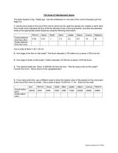 The Scale of Interplanetary Space