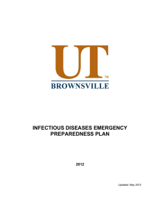 INFECTIOUS DISEASES EMERGENCY PREPAREDNESS PLAN  2012