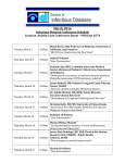 March 2016 Infectious Diseases Conference Schedule
