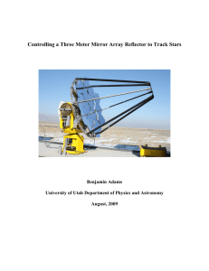 Controlling a Three Meter Mirror Array Reflector to Track Stars