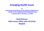 Emerging Health Issues Emerging Health Issues