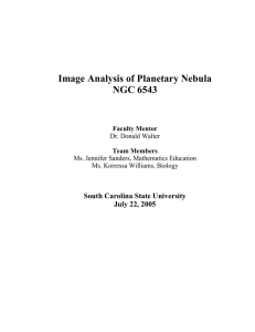 Image Analysis of Planetary Nebula NGC 6543 South Carolina State University