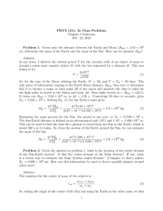 PHYS 1311: In Class Problems Chapter 5 Solutions Feb. 23, 2016