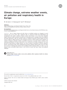 Climate change, extreme weather events, air pollution and respiratory health in Europe
