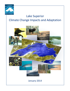 Lake Superior Climate Change Impacts and Adaptation January 2014