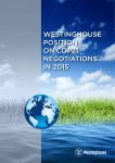 WESTINGHOUSE POSITION ON COP21 NEGOTIATIONS