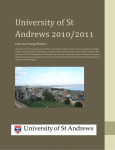University of St Andrews 2010/2011 Climate Change Report