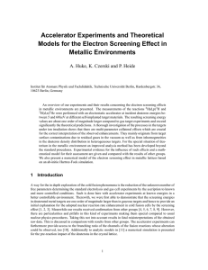 Accelerator Experiments and Theoretical Models for the Electron Screening Effect in