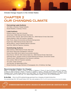 CHAPTER 2 OUR CHANGING CLIMATE Climate Change Impacts in the United States