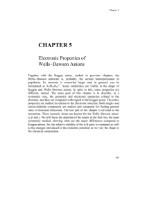 CHAPTER 5 Electronic Properties of −Dawson Anions Wells