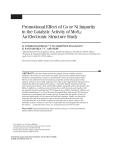 Promotional Effect of Co or Ni Impurity : An Electronic Structure Study