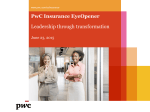 PwC Insurance EyeOpener  Leadership through transformation June 23, 2015