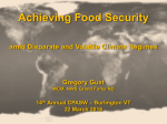 Achieving Food Security amid Disparate and Volatile Climate Regimes  Gregory Gust