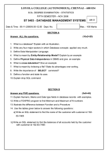 LOYOLA COLLEGE (AUTONOMOUS), CHENNAI – 600 034