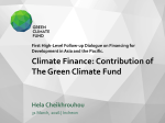 Climate Finance: Contribution of The Green Climate Fund Title of