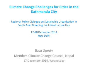 Climate Change Challenges for Cities in the Kathmandu City