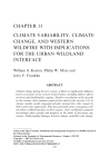 CHAPTER 13 CLIMATE VARIABILITY, CLIMATE CHANGE, AND WESTERN WILDFIRE WITH IMPLICATIONS