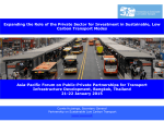 Expanding the Role of the Private Sector for Investment in... Carbon Transport Modes  Asia-Pacific Forum on Public-Private Partnerships for Transport