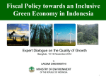 Fiscal Policy towards an Inclusive  Green Economy in Indonesia