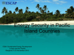 Energy Security in Pacific Island Countries  EGM: Sustainable Energy Development