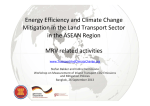 Energy Efficiency and Climate Change  Mitigation in the Land Transport Sector  in the ASEAN Region MRV related activities