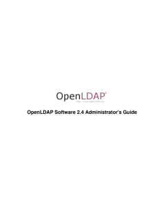 OpenLDAP Software 2.4 Administrator's Guide