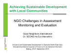 Achieving Sustainable Development with Local Communities NGO Challenges in Assessment Monitoring and Evaluation