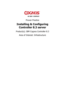 Installing &amp; Configuring Controller 8.3 server Proven Practice