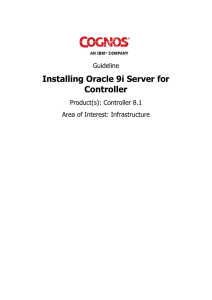 Installing Oracle 9i Server for Controller Guideline