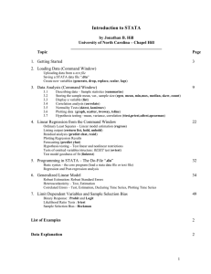 Introduction to STATA