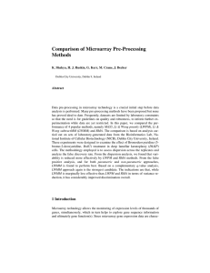 Comparison of Microarray Pre-Processing Methods