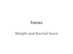 Forces Weight and Normal Force