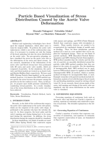 Particle Based Visualization of Stress Distribution Caused by the Aortic Valve Deformation