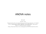 ANOVA notes