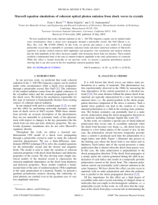 Maxwell equation simulations of coherent optical photon emission from shock... * Evan J. Reed, Marin Soljačić,